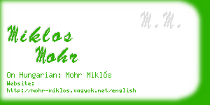 miklos mohr business card